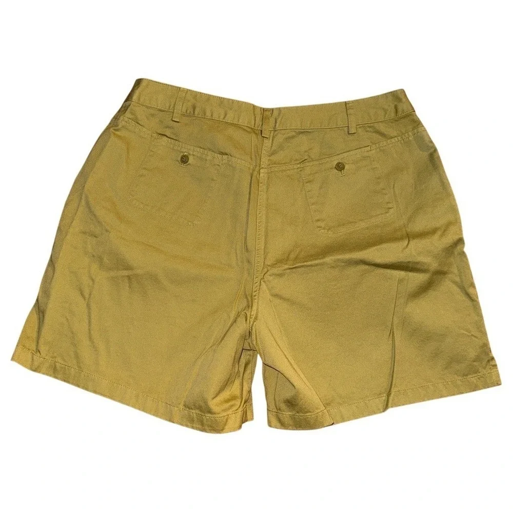 J. Jill Chino Shorts Womens Size 14 Beige Khaki Mid Rise Zip Fly Belt Loops fall